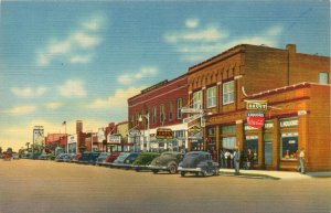 1940s Coca Cola, Cars, Railroad Ave Looking East, Lordsburg NM Vtg Postcard