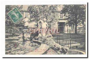 Paris (5th) Old Postcard Garden plants The meal of Lions Menager Neff TOP