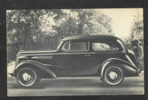 1937 CHEVROLET TWO DOOR SEDAN LANSING MICHIGAN CAR DEALER ADVERTISING POSTCARD