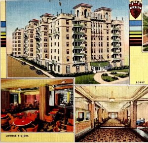 Hotel 2400 Meridian Park Postcard Washington DC Lounge Riviera DC c1930s PCBG9A
