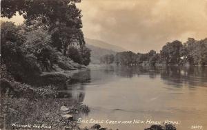 New Haven Pennsylvania scenic view of Bald Eagle Creek real photo pc (Y3601)