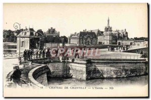 Old Postcard Chantilly Chateau De L & # 39Entree