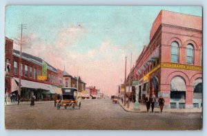 Moorhead Minnesota Postcard Store Exterior Building Road c1913 Vintage Antique