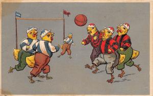 C99/ Sports Postcard Soccer Football Futball Comic c1910 Dressed Chicks 14