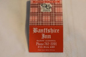 Banffshire Inn Banff Alberta Canada 30 Strike Matchbook Cover