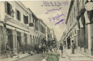 PC ALGERIA, BLIDA, RUE D'ALGER, Vintage Postcard (b29350)