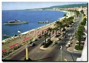Postcard Modern Nice La Promenade des Anglais shooting the Hotel Ruhl