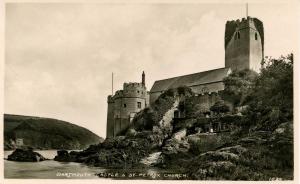 UK - England, Dartmouth Castle and St Petrox Church    *RPPC