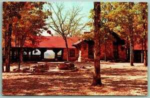 Mather Lodge Petit Jean State Park Morrilton Arkansas AR Chrome Postcard I13