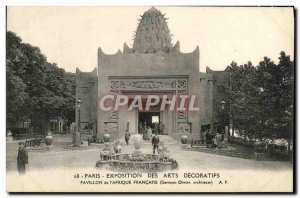 Old Postcard Paris Decorative Arts Exposition The flag of French & # 39afrique