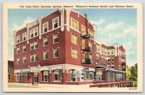 Excelsior Springs Missouri~Oaks Hotel~Java Room Coffee Shop~1938 Linen Postcard