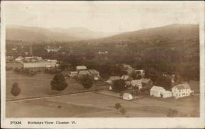 Chester VT Birdseye View c1910 Real Photo Postcard