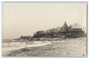 c1910's Home Residence View Ashaway Quonochontaug RI RPPC Photo Postcard