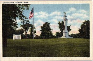Postcard MONUMENT SCENE Scituate Massachusetts MA AJ2324