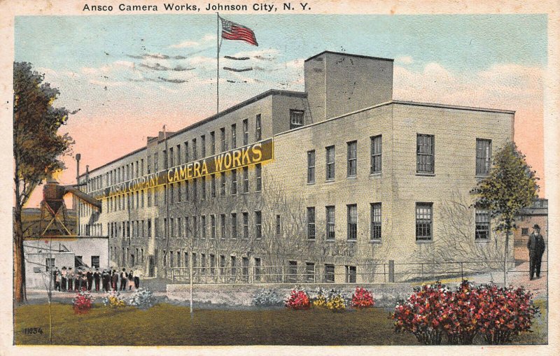 Ansco Camera Works, Johnson City, New York, Early Postcard, Used in 1930