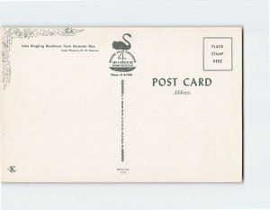 Postcard John Ringling Residence from Sarasota Bay, Sarasota, Florida