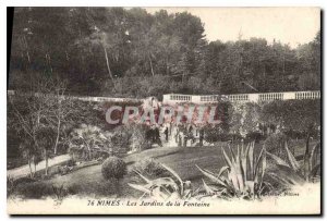 Postcard Old Nimes Fountain Gardens