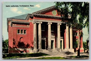 Northampton  Massachusetts  Smith Auditorium  Postcard