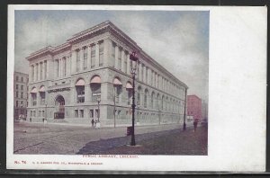 Public Library, Chicago, Very Early Postcard, Unused,