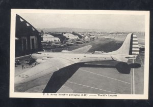 U.S. ARMY BOMBER DOUGLAS B-151 WORLD'S LARGEST VINTAGE POSTCARD AVIATION