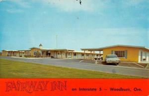 Woodburn Oregon Fairway Inn Motel Street View Vintage Postcard K55100 