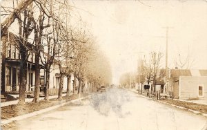 F47/ Delphos Ohio RPPC Postcard 1920 Homes Store Main St 