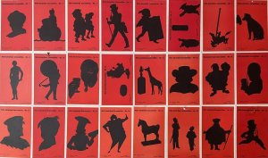 Vintage Party Game Dennis Dainty Well-Advertised Commodities Silhouette c.1930 