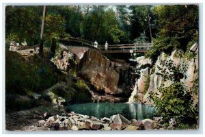 1909 View Chester Park Rustic Bridge Rocks Duluth Minnesota MN Vintage Postcard