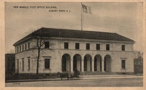 Vintage Postcard 1920's New Marble Post Office Building Asbury Park New Jersey