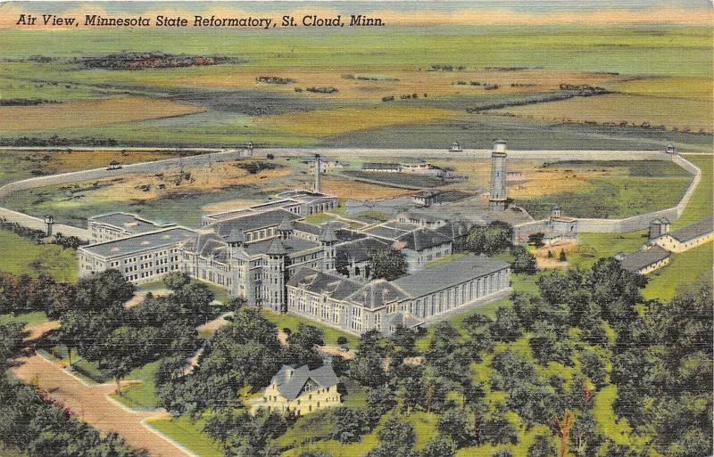 St. Cloud Minnesota 1946 Postcard Aerial View Minnesota State Reformatory Jail