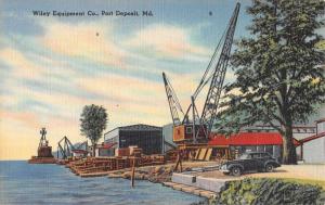 Port Deposit Maryland Wiley Equipment Co Waterfront Antique Postcard K99515