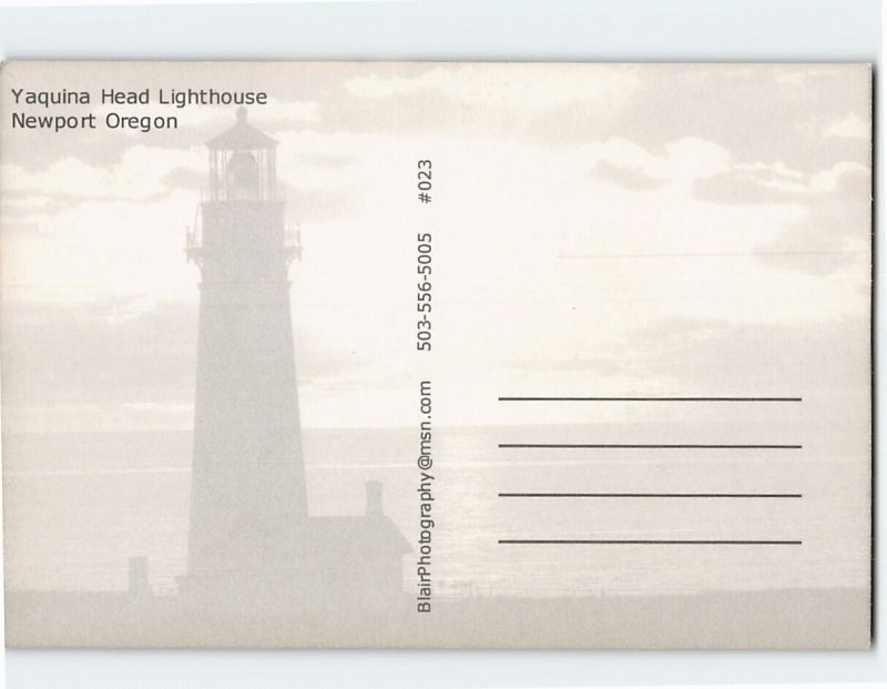 Postcard Yaquina Head Lighthouse, Newport, Oregon