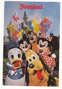 P3293 JL,S postcard 1985 disney characters micky & friends group portrait