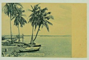 Vintage Canal Fox River,Colon, Panama Postcard