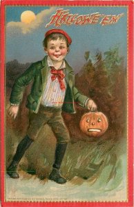 Halloween, Boy Holding Jack O Lantern, Rapheal Tuck No. 174