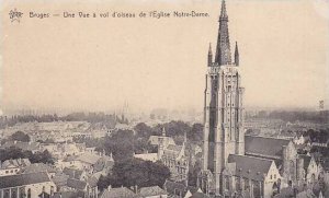 Belgium Bruges Une Vue a vol d'oiseau de l'Eglise Notre Dame