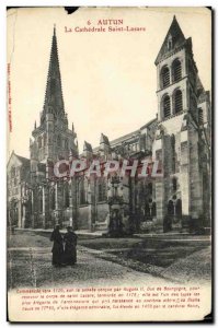 Old Postcard Autun La Cathedrale Saint Lazare