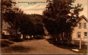 Vtg Milton New Hampshire NH Main Street Congregational Church 1910s Postcard