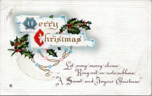 Postcard Merry Christmas -let every merry chime ring out in note sublime