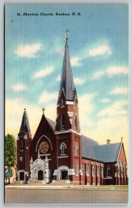 St. Aloysius Church  Nashua  New Hampshire  Postcard