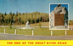 Canada Ontario Kenora The End Of The Great River Road Mnument