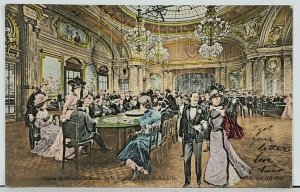 France Casino de MONTE CARLO Salle Schmitt Table de Toulette Postcard L15