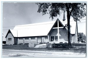 First Methodist Church Scene Street Waverly Iowa IA RPPC Photo Vintage Postcard