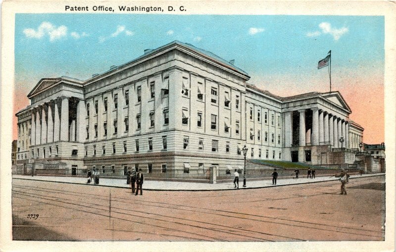 US Patent Office Washington DC Department of the Interior Building Pate Postcard