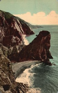 Vintage Postcard Old Scot Rock And Cop Rouge Cabot Trail Cape Breton Nova Scotia