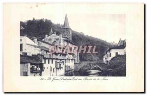 Old Postcard St Jean Pied de Port Banks of the Nive