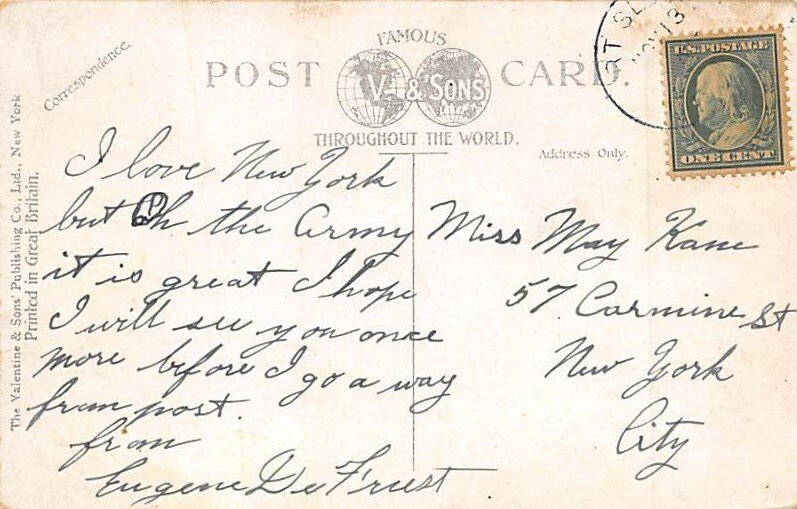 Cavalry under fire of the enemy: throwing their mounts Mechanical Postal Used...