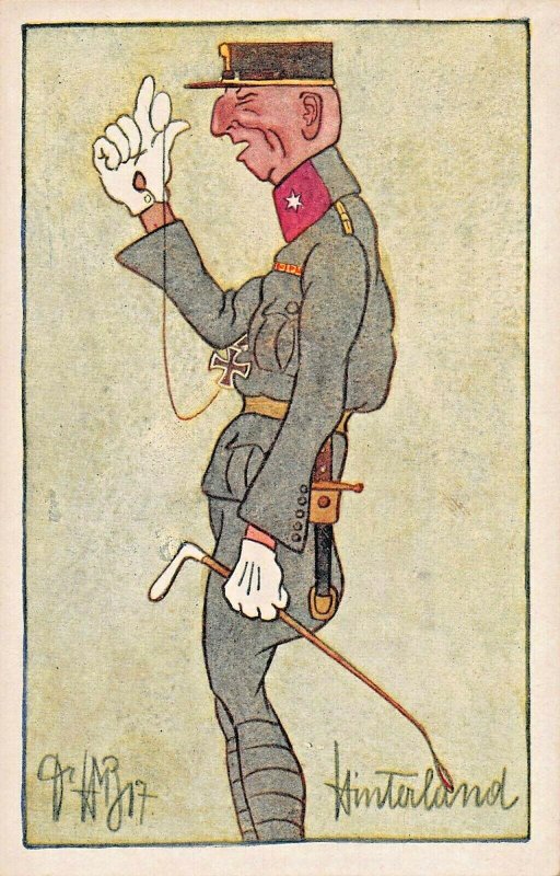 HINTERLAND~DR MERTENS SERIE-KUNSTLER GERMAN MILITARY COMIC POSTCARD