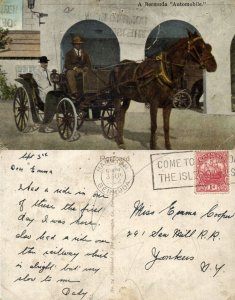 bermuda, Horse Cart (1932) Postcard