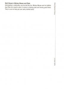 Disney Cellebration. mMickey Mouse and Pluto  2005 USPS stamped postcard